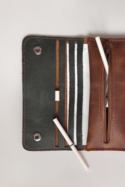 derigami Profesyonel Tasarım El Yapımı Deri Tutun Kesesi, 25g ve 50g için. Ha...