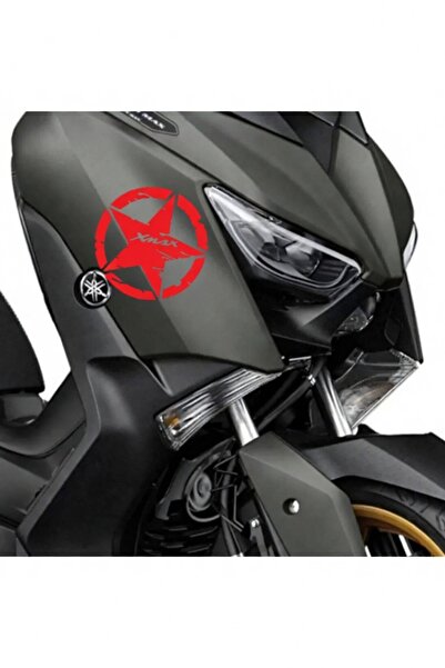 İŞCAN MOTOR Yamaha Xmax Yıldız Sticker Etiket Kırmızı 2 ADET