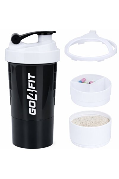 GO4FIT Shaker, din plastic fara BPA, 600 ml pentru prepararea bauturilor prot...
