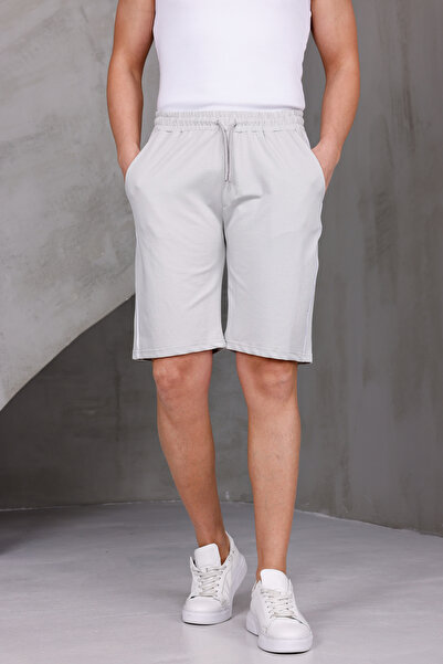 DARK MODA Ανδρικό ριγέ σορτς oversize δύο κλωστών