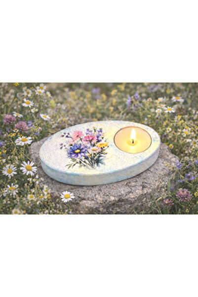 CrisArtDeco Candle holder - wildflower bouquet