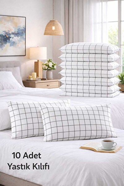 Altıntaş soft 10 Pieces Pillowcase Cotton Zippered 50*70 cm Patterned Soft Ti...