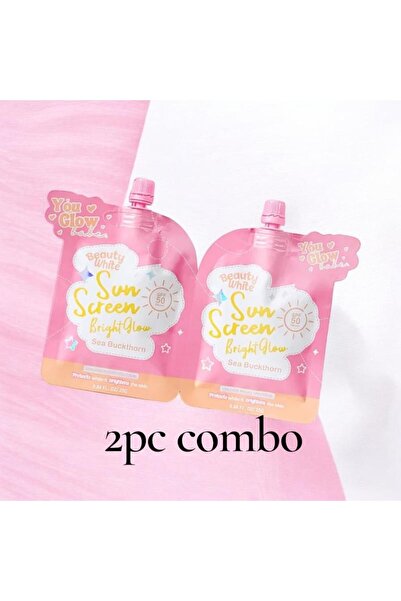 You Glow babe 2PC COMBO Beauty White Sunscreen SPF 50 PA+++ – Brightening & H...