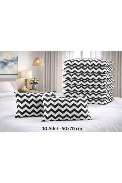 Altıntaş soft 10 Pieces Pillowcase Cotton Zippered 50*70 cm Patterned Soft Ti...