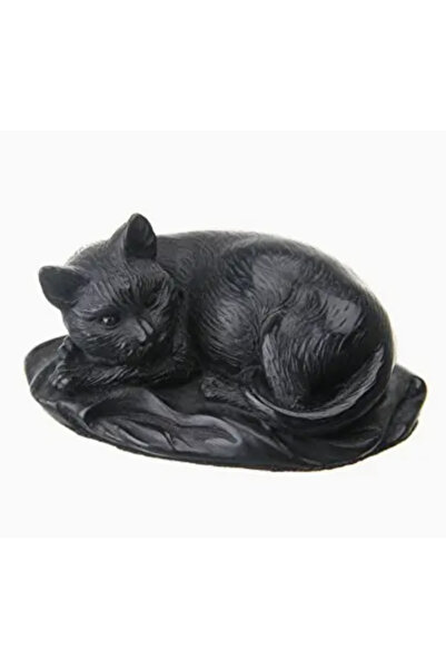 OEM Lying black cat – marble statuette