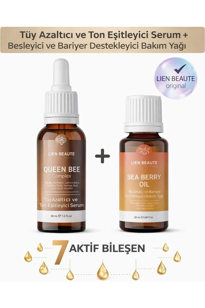 Lien Beaute Tüy Azaltıcı Ton Eşitleyici Serum ve Yoğun Besleyici Bariyer Dest...