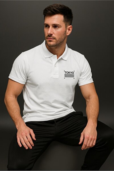 NOFLEN Polo Yaka Tokyo Printed Tracksuit Bottom Top Set