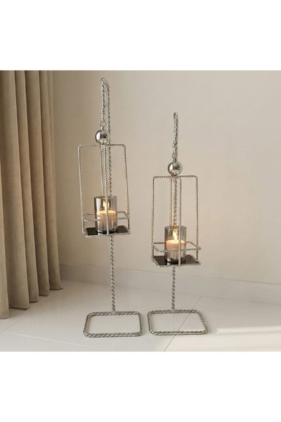 Dekorika Official İkili Özel Tasarım Yer Mumluk & Fener