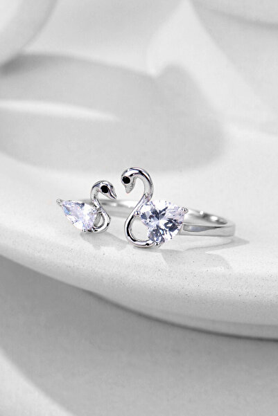 Parantez Aksesuar خاتم قابل للتعديل بتصميم الأم والطفل من الزركون مرصّع بالأحجار