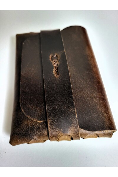 aysefe Γνήσιο Δέρμα Θήκη τσιγάρων Θήκη καρτών, Real Δερμάτινο Minimal Snap-on...