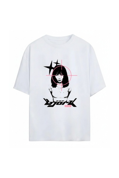 SVART WEAR تي شيرت Björk للجنسين مقاس كبير 100% قطن لو