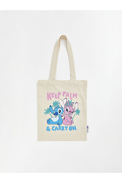 LC Waikiki Ozmarka New Season Lilo & Stitch Printed Shopping Bag Pieces