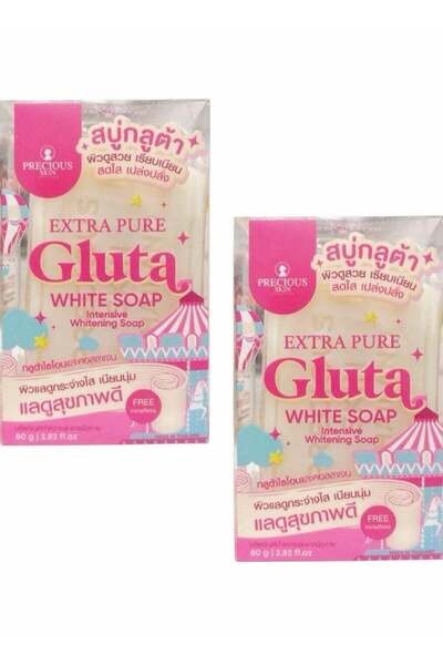 PRECIOUS SKIN صابون جلوتا الأبيض التايلاندي النقي للغاية، عبوتان (80 جرام لكل...