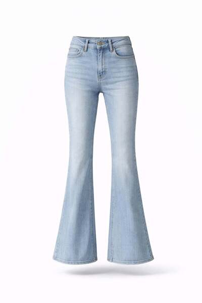 5in1Canpolat Light Blue Full Lycra Recovery Flare Jean 7578