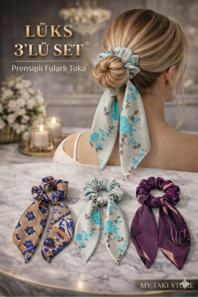 MY TAKI STORE üçlü fularlı simit toka