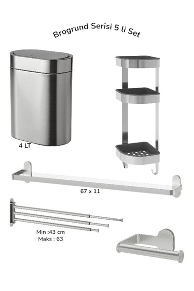IKEA Brogrund Series Trash Can 4 Lt - Shower Basket - Towel Holder - Toilet P...
