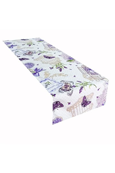 Mcf Decorative Table Runner MCF, Lavender flowers 40x140 cm, Cotton