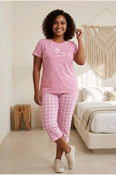 Hirazenmoda Women's Capri Pajama Set Summer Breathable Thin Fabric Comfortabl...