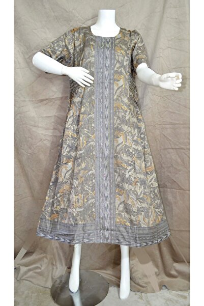 Zainah Elegant Mid-Length Jallabiya / Kaftan Dress | Three-Quarter Sleeve, Em...