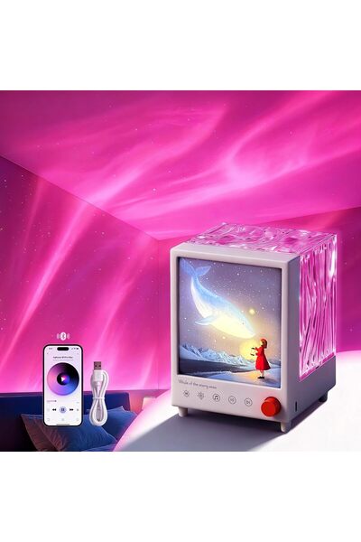 NEONI Northern Lights Projector with Bluetooth Speaker – Multi-Color Galaxy &...