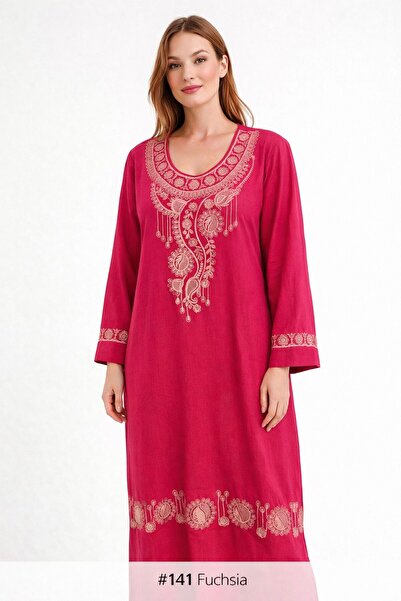 Kareem Miss Salma Women's jalabiya with distinctive oriental embroidery, soft...