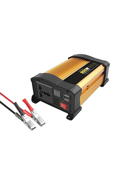 NO BRAND 500W 12V–220V Car Inverter, AC Socket and USB Port, High-Power Power...