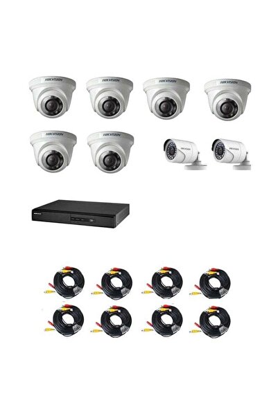 Hikvision Turbo HD CCTV Camera Kit with 8-Channel Digital Video Recorder and ...