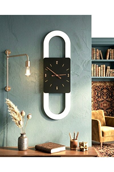 BERLİN WOODEN LIVING ROOM WALL CLOCK WITH BATTERY (WITHOUT LED) QUARTZ ULTRA SILENT MECHANISM 28 CM X 85 CM