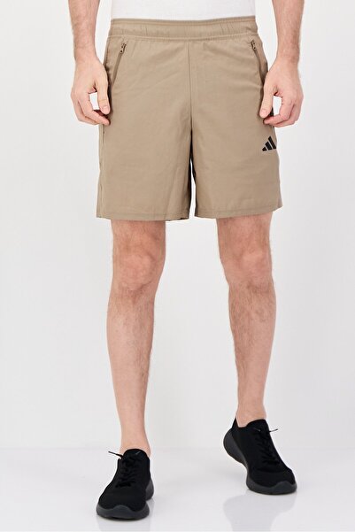 adidas Men Sportswear Fit Drawstring 7 Inseam Training Shorts, Taupe