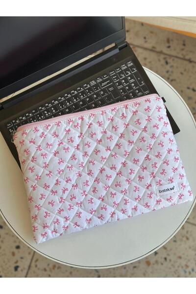 Batekso Mini Kurdele Desenli Laptop - Tablet Çantası 13-14 Inç