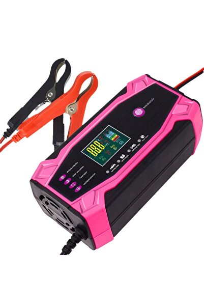 NO BRAND 12V/24V 10A Smart Car Battery Charger with Smart Pulse Repair, LCD D...