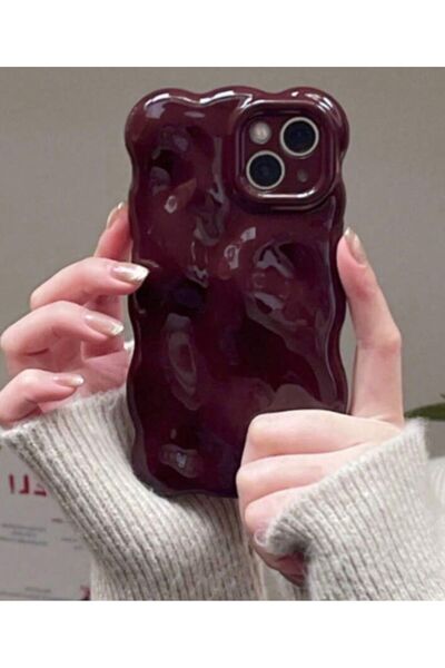 Burroe Atalier iPhone 17 Promax Bordo Electroplated Bubble Phone Case