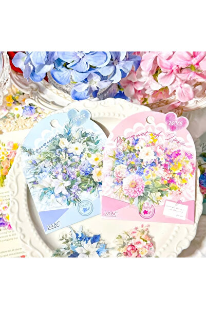 Kolbi Craft 2 pachete de 40 de bucăți Set de autocolante cu flori transparent...