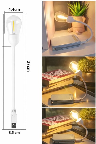 btm home Table Lamp Stretchy Reading Light Night Light Portable Laptop Powerbank Compatible