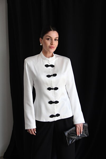 Julidress Napoleon Embroidery Buttoned Lined Padded Shoulders Premium Design ...