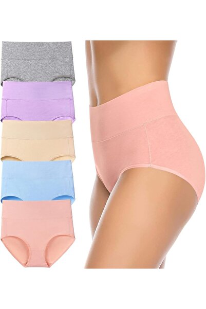 Generic Cotton High Waisted Women's Underwear Soft Brief Panties Regular and ...