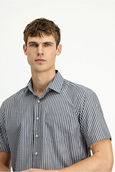 Kiğılı Short Sleeve Regular Fit Striped Easy to Wear Tulle Can Be Worn with C...