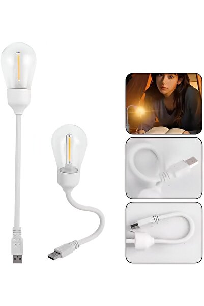 btm home Table Lamp Stretchy Reading Light Night Light Portable Laptop Powerbank Compatible