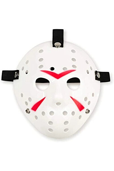 online kapsulavm avm alışveriş White color red striped full face hockey jason...