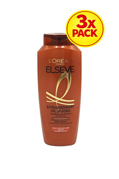 L'Oreal Paris 3x PACK ELSEVE SHAMPOO 400ML EXTRAORDINARY OIL VERY DRY HAIR