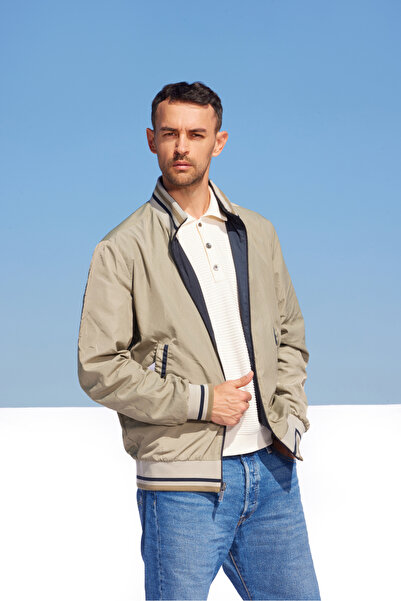 Madzerini LUSIO men's reversible jacket, dark navy/ reverse spray green