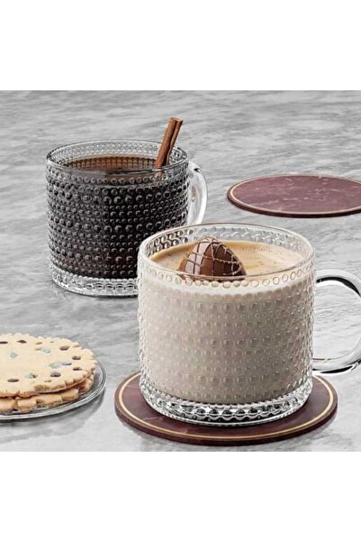 çukurova home طقم من 3 أكواب زجاجية للشاي والقهوة واللاتيه بنمط كرنفال بتصميم...