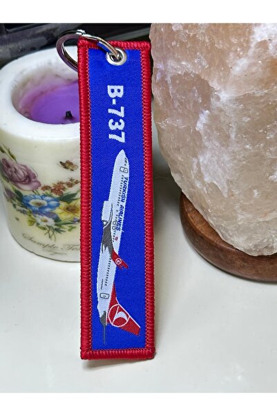 anahtarlık evreni B-737 Remove before Flight Woven Fabric Keychain