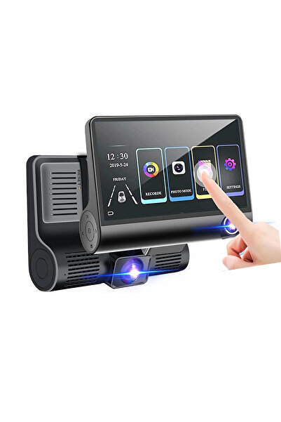 OEM Cameră auto dublă Full HD 1080p, față + interior, ecran tactil, unghi de ...