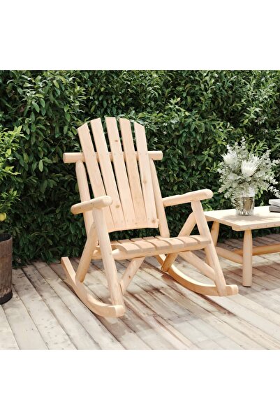 Concept Κουνιστή πολυθρόνα κήπου, 69x96x101 cm, από μασίφ ξύλο ελάτης