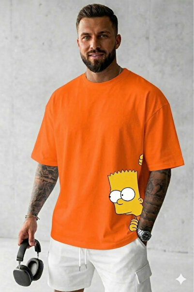 ALİ.COM Unisex Crew Neck Cotton Llu Oversized T-Shirt