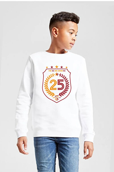 Tshirthane 25 Championships We Are Again White Kids 2Ip Sweatshirt