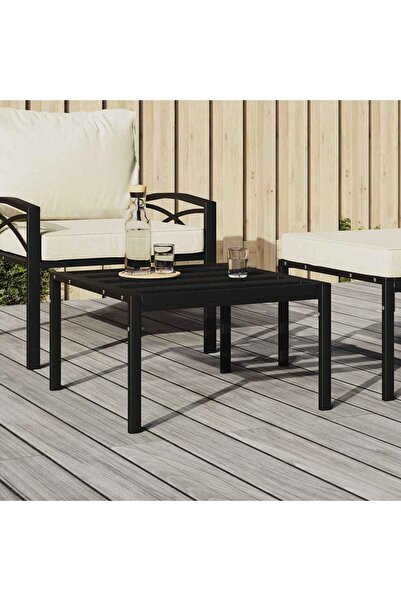 Concept Τραπεζάκι σαλονιού κήπου, μαύρο, 60x60x35 cm, ατσάλι