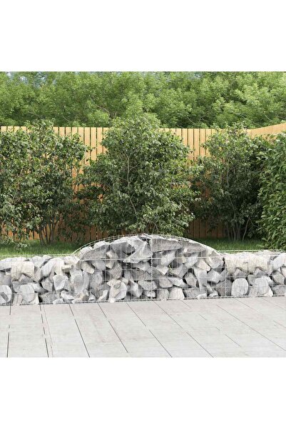 Concept Coșuri gabion arcuite, 2 buc., 300x50x40/60 cm, fier galvanizat