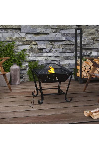 Concept Εστία φωτιάς με καυσόξυλα, 50 cm, ατσάλι, XXL